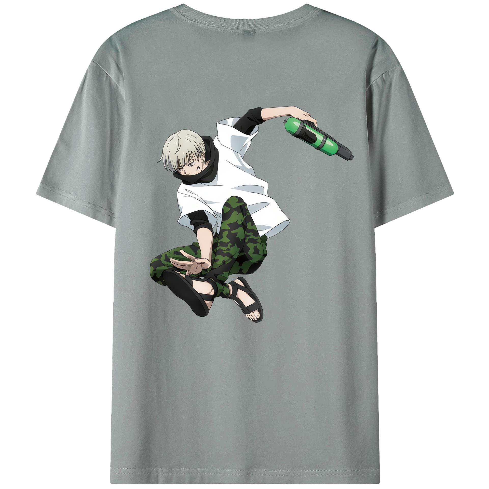 （画像用） 呪術廻戦 Jujutsu Kaisen 綿100％ メンズ半袖Tシャツ（バックプリント） 通気性